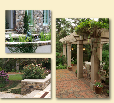 photographs of Private drives, lighting and garden structures designed by Tom Hunter