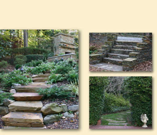 photographs of Private drives, lighting and garden structures designed by Tom Hunter